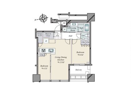 白金ザ・スカイ 西棟 間取図(平面図)