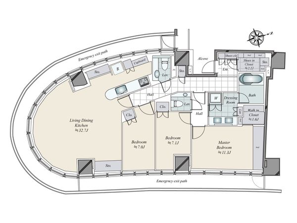 パークコート青山ザタワー 間取図(平面図)