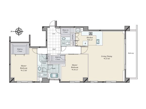 パークハウス麻布霞町 間取図(平面図) パークハウス麻布霞町 間取図(平面図)