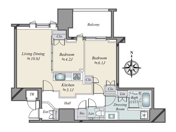 ザ・レジデンス三田 間取図(平面図)