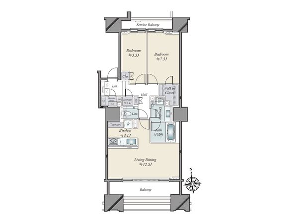 グランドヒルズ南青山 間取図(平面図)