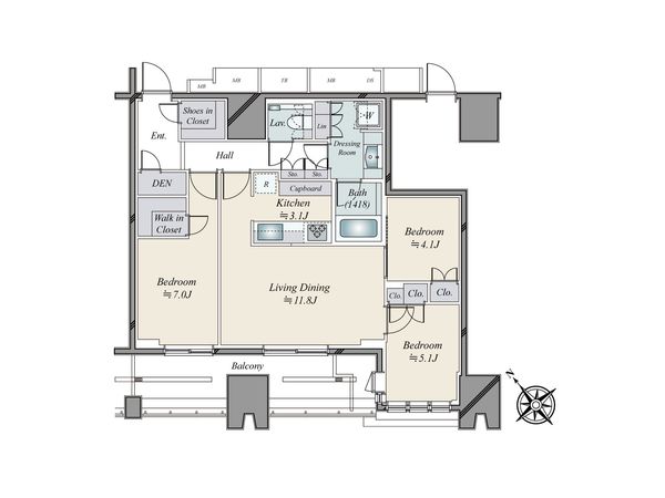 プラウドタワー渋谷 間取図(平面図) プラウドタワー渋谷 間取図(平面図)