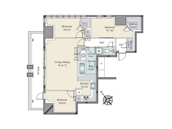 プラウドタワー渋谷 間取図(平面図)