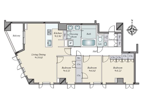 Brillia高輪TheHouse 間取図(平面図) Brillia高輪TheHouse 間取図(平面図)