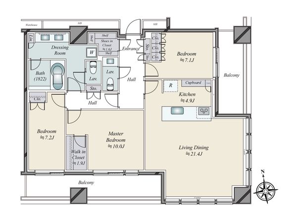 WORLD TOWER RESIDENCE 間取図(平面図) WORLD TOWER RESIDENCE 間取図(平面図)