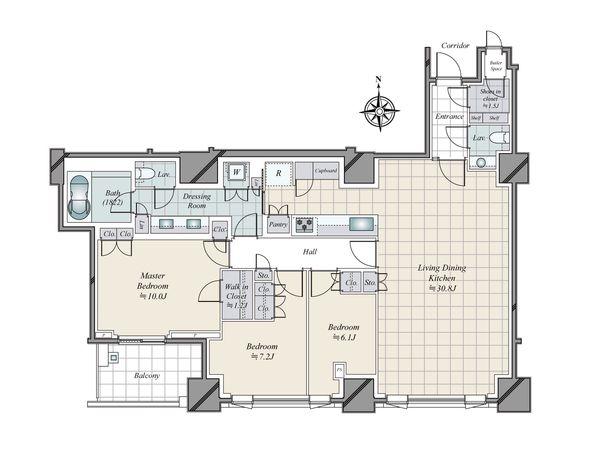 三田ガーデンヒルズ パークマンション 間取図(平面図)