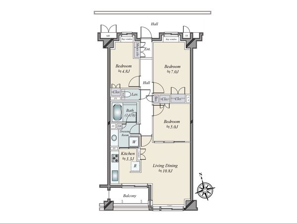 神楽坂パークハウス 間取図(平面図)