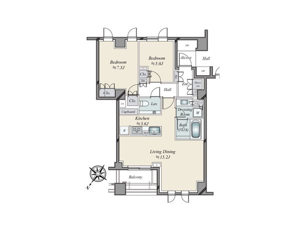 プラウド上原 間取図(平面図)