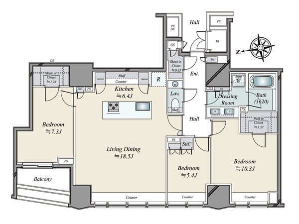 ザ・パークハウスグラン三番町26 間取図(平面図)