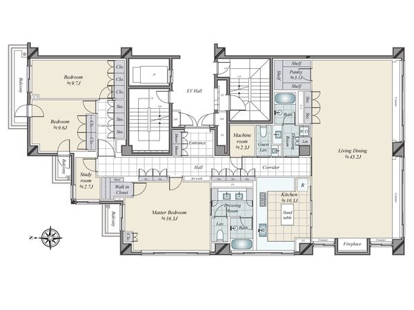 ペアシティ・ミューゼ高輪 間取図(平面図)