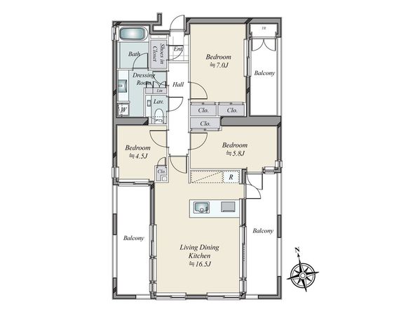 ロイヤルシーズン六本木 間取図(平面図) ロイヤルシーズン六本木 間取図(平面図)