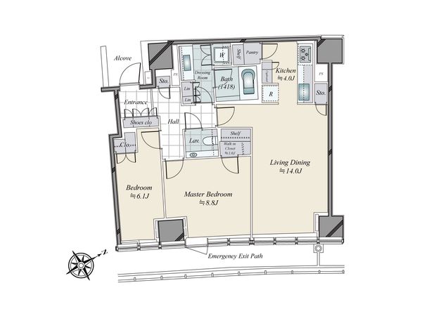 パークコート青山ザタワー 間取図(平面図)