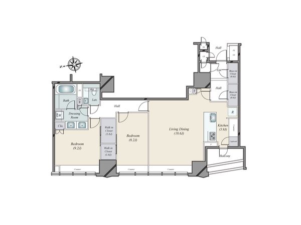 ザ・パークハウスグラン三番町26 間取図(平面図) ザ・パークハウスグラン三番町26 間取図(平面図)