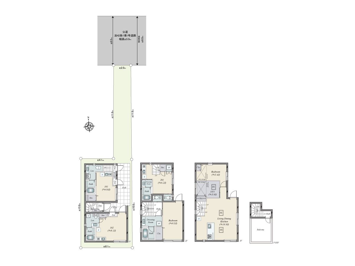 メゾン・ドヌール東麻布 間取図(平面図) 間取図(平面図)