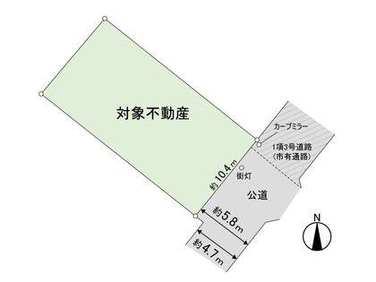 上谷刈5丁目 土地 区画図