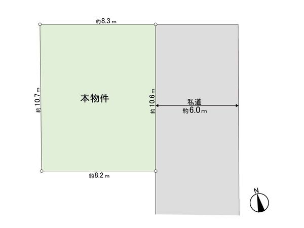 石巻市東中里2丁目 土地 区画図