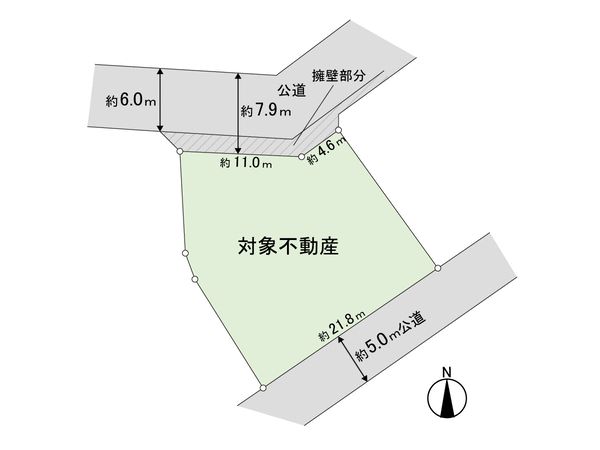 土地 山の寺1丁目 地形図