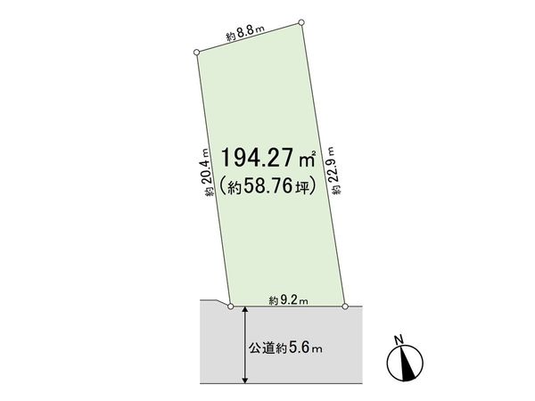 土地 小田原7丁目 区画図