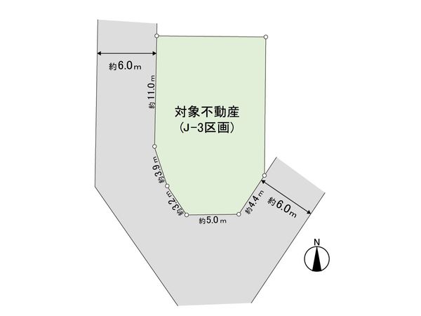 本田町 土地 J-3 区画図 本田町 土地 J-3 区画図