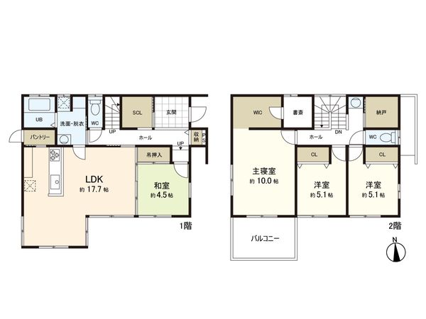 杜乃橋1丁目 戸建 間取図(平面図) 杜乃橋1丁目 戸建 間取図(平面図)