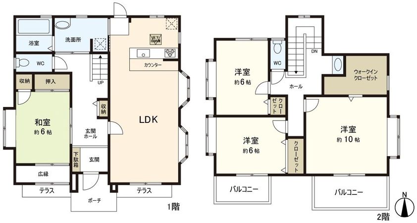 向陽台4丁目 戸建 間取図(平面図) 向陽台4丁目 戸建 間取図(平面図)