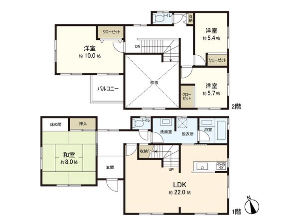 杜乃橋1丁目 戸建 間取図(平面図) 杜乃橋1丁目 戸建 間取図(平面図)
