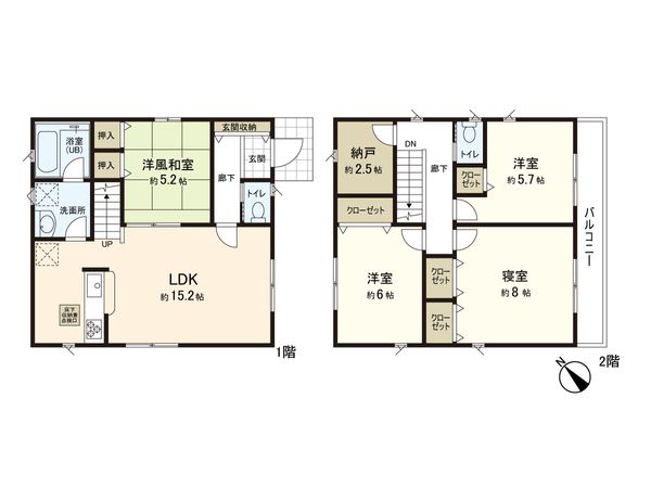 多賀城市新田字南関合 新築戸建 間取図(平面図) 多賀城市新田字南関合 新築戸建 間取図(平面図)