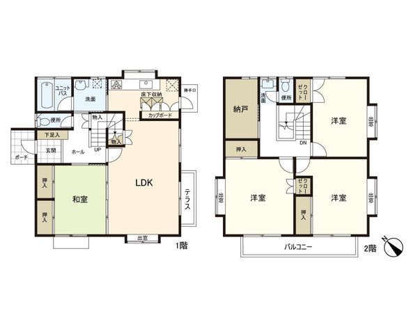 富谷市ひより台1丁目 戸建 間取図(平面図) 富谷市ひより台1丁目 戸建 間取図(平面図)