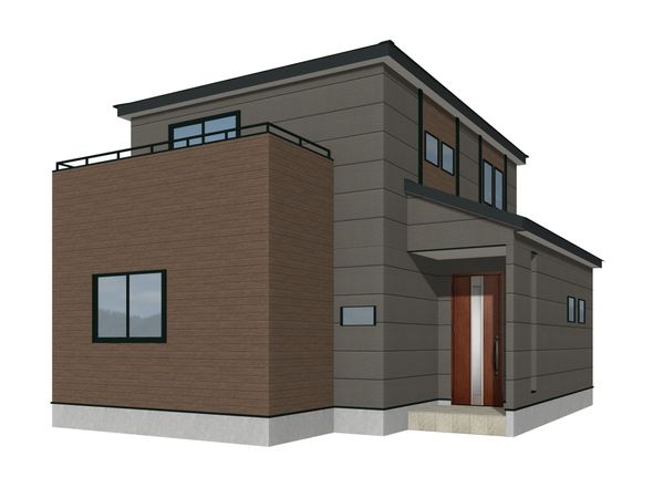 富谷市日吉台1丁目 新築戸建 外観パース図 富谷市日吉台1丁目 新築戸建 外観パース図