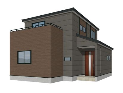 富谷市日吉台1丁目 新築戸建 外観パース図