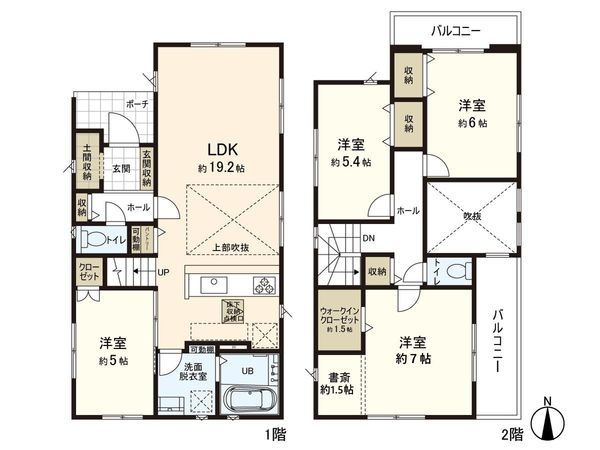 向陽台3丁目 戸建 間取図(平面図)