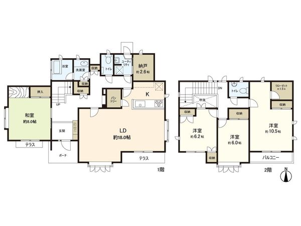 錦ケ丘5丁目 戸建 間取図(平面図)