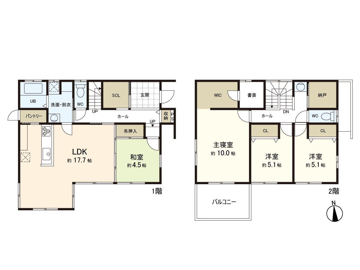 杜乃橋1丁目 戸建 間取図(平面図) 間取図(平面図)