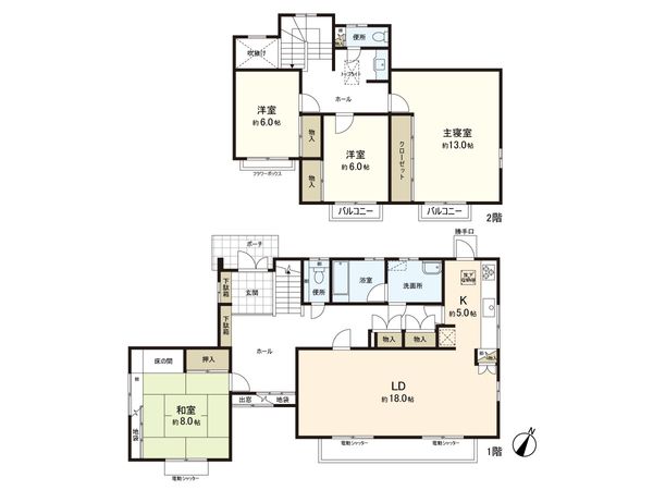 北高森 戸建 間取図(平面図)
