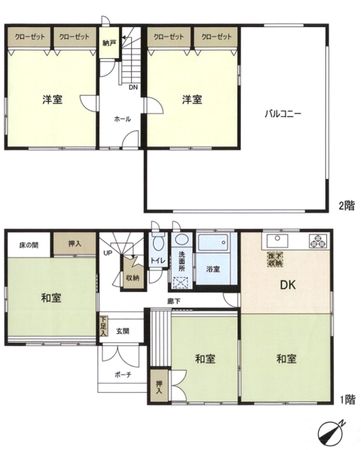 黒川郡大和町吉岡字東柴崎 戸建 間取図(平面図) 黒川郡大和町吉岡字東柴崎 戸建 間取図(平面図)