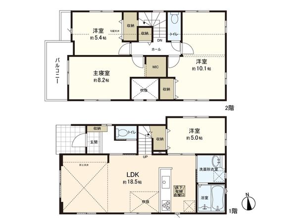 将監12丁目 1号棟 新築戸建 間取図(平面図) 将監12丁目 1号棟 新築戸建 間取図(平面図)