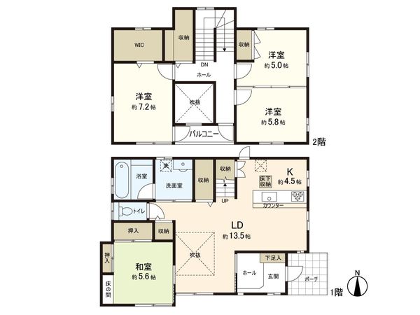将監殿5丁目 戸建 間取図(平面図) 将監殿5丁目 戸建 間取図(平面図)