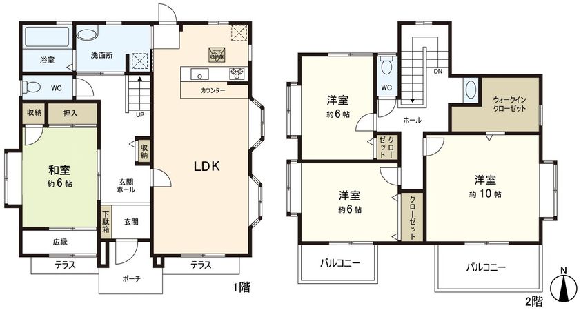 向陽台4丁目 戸建 間取図(平面図) 向陽台4丁目 戸建 間取図(平面図)
