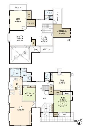 紫山5丁目 戸建 間取図(平面図) 紫山5丁目 戸建 間取図(平面図)
