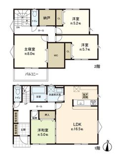 八乙女4丁目 新築戸建 A棟 間取図(平面図)