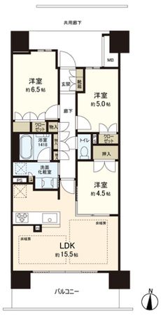 プラウドタワー仙台勾当台公園 間取図(平面図) 間取図(平面図)