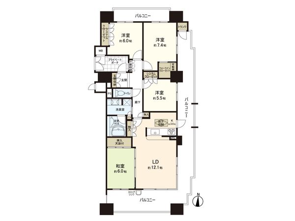 グローリオ岩切セントラルアベニュー 間取図(平面図) 間取図(平面図)