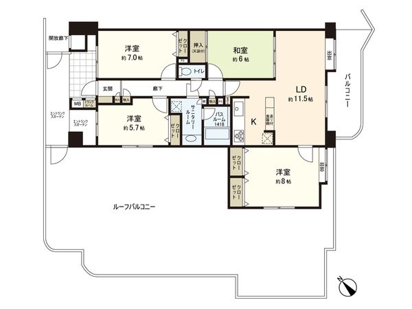 ダイアパレスいずみの杜南光台 間取図(平面図) ダイアパレスいずみの杜南光台 間取図(平面図)