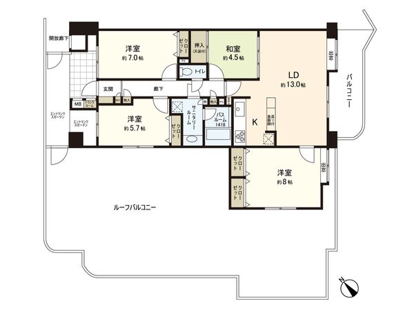 ダイアパレスいずみの杜南光台 間取図(平面図)
