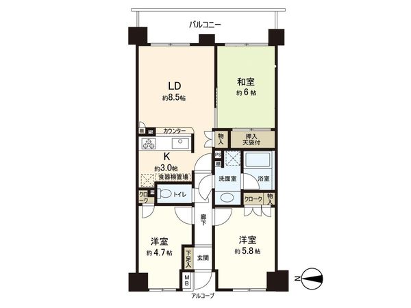 泉中央パークホームズ 間取図(平面図) 泉中央パークホームズ 間取図(平面図)