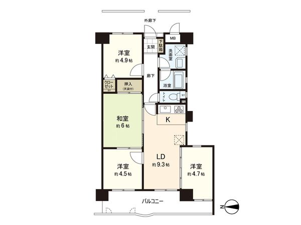 ラル・シティ白鳥1番館 間取図(平面図) ラル・シティ白鳥1番館 間取図(平面図)
