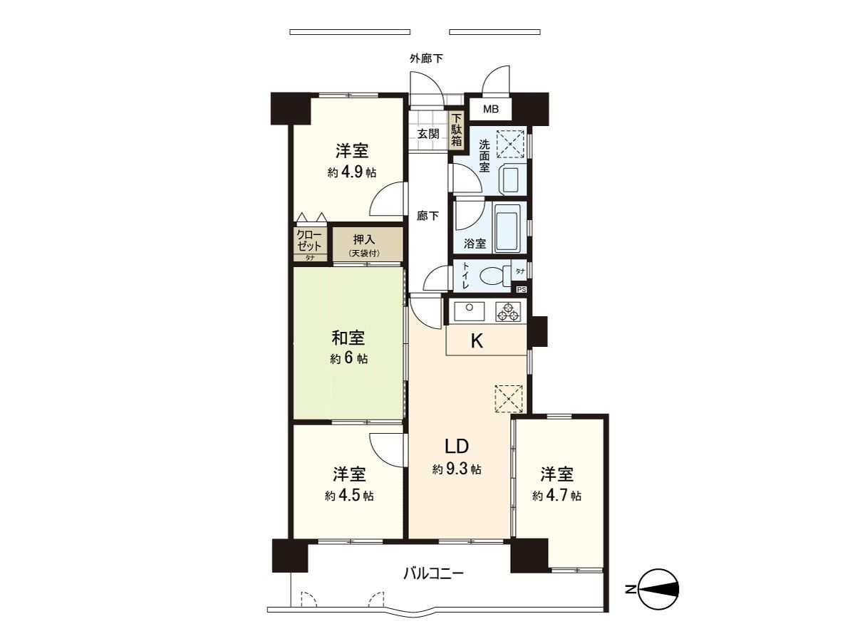 ラル・シティ白鳥1番館 間取図(平面図) 間取図(平面図)