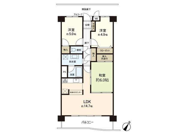 ロイヤルパレス八乙女 間取図(平面図) ロイヤルパレス八乙女 間取図(平面図)