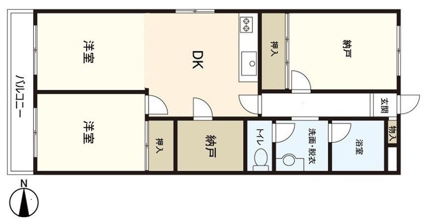 チサンマンション第5仙台 間取図(平面図) 間取図(平面図)