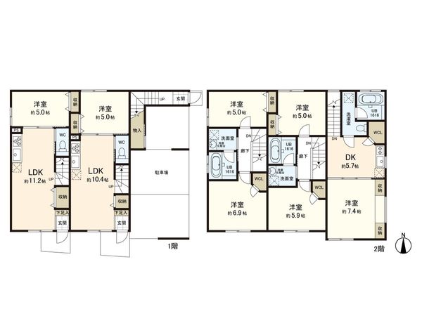 casa siogama 間取図(平面図) casa siogama 間取図(平面図)